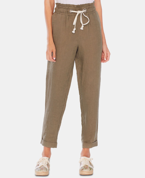 Vince Camuto Linen Slim Leg Pull On Pants